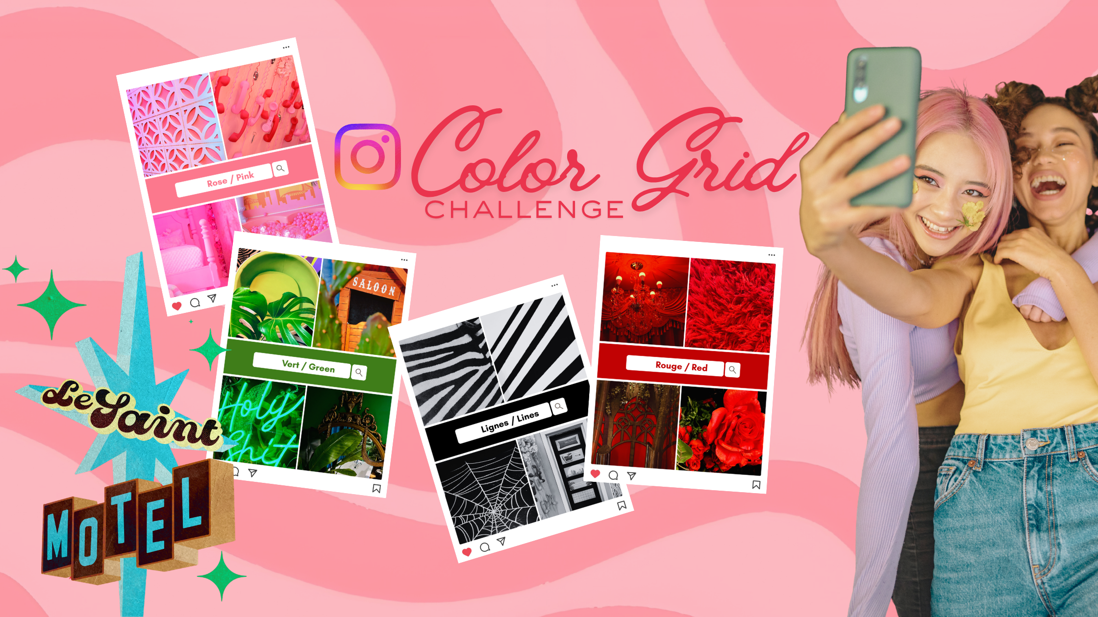 Color Matching Photo Grid Challenge in Montreal | Le Saint Motel ...