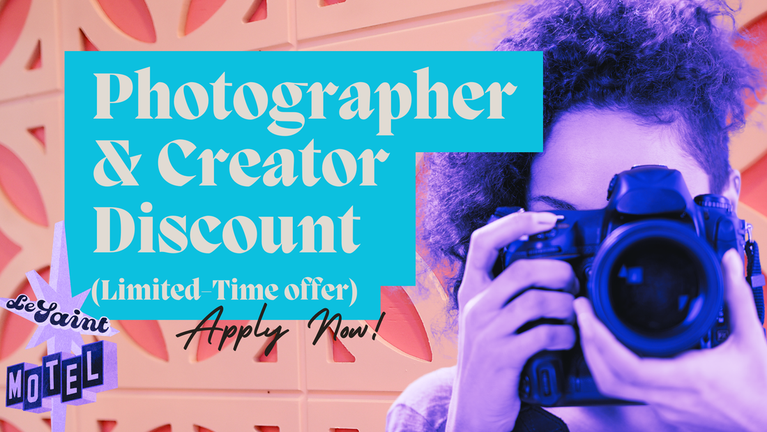Photographer & Creator Discount Codes at Le Saint Motel (Limited-Time)
